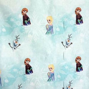 Tissu Disney Reine des Neiges Portrait Bleu