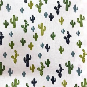 Tissu coton imprimé cactus