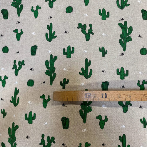 tissu aspect lin cactus mètre