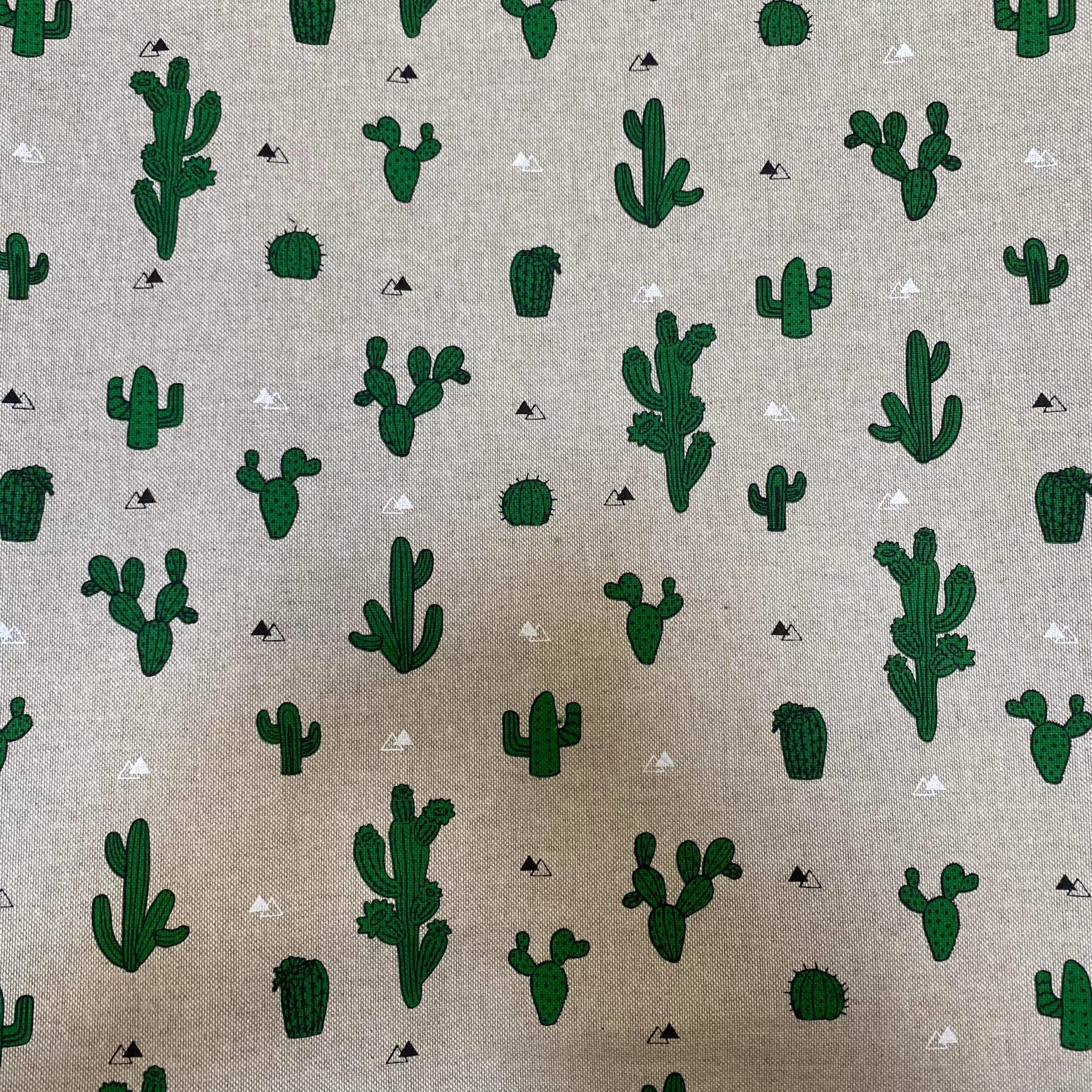 tissu aspect lin cactus