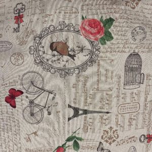 Tissu aspect lin glamour Paris