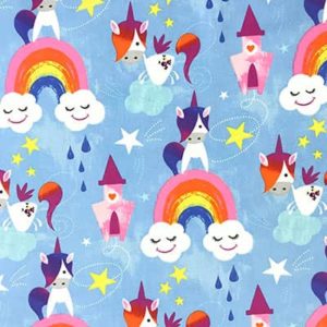 Tissu coton imprimé licorne