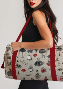 Tissu aspect lin glamour Paris