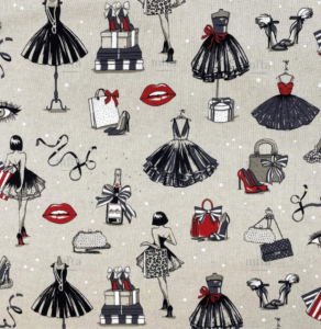 Tissu aspect lin glamour Paris