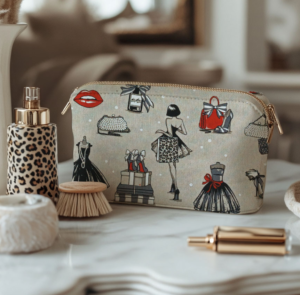 Tissu aspect lin glamour Paris