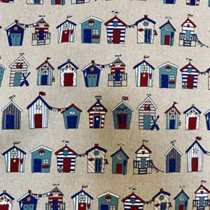 Tissu aspect lin cabine plage