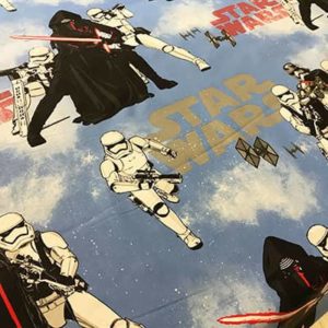 Tissu Disney Star Wars Marine de haut