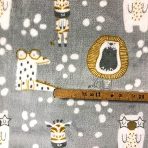 Tissu doudou animaux mètre