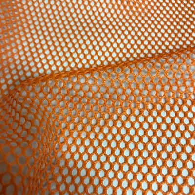 Tissu filet orange froissé