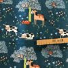 Tissu coton imprimé forêt biche mètre