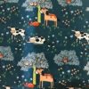 Tissu coton imprimé forêt biche