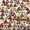 Tissu coton imprimé triangles bordeaux mètre