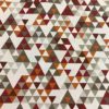 Tissu coton imprimé triangles bordeaux