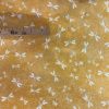 Tissu coton imprimé libellule jaune
