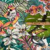 Tissu coton imprimé jungle perroquet mètre