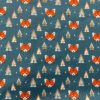 Tissu coton imprimé tête renard roux