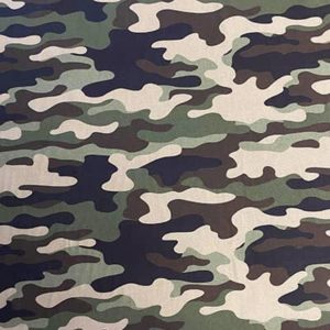 Tissu coton imprimé militaire