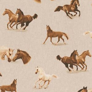 Tissu aspect lin cheval