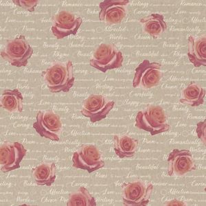 Tissu aspect lin rose