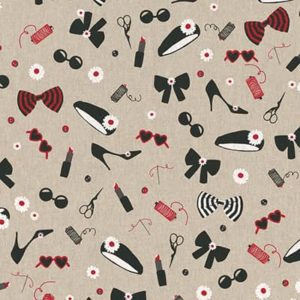 Tissu aspect lin glamour