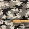 Tissu coton imprimé militaire gris mètre