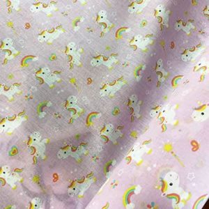 Tissu coton imprimé licorne bella