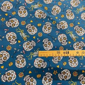 Tissu coton imprimé mexicain canard mètre