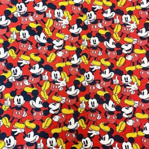 Tissu Disney mickey rouge