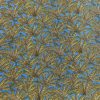 Tissu coton imprimé fenouillet mètre bleu