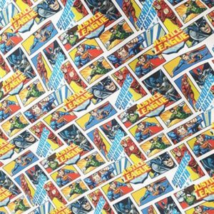 Tissu coton imprimé Justice league