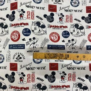 Tissu Disney mickey vintage mètre