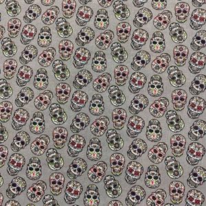 Tissu coton imprimé mexicano mini gris