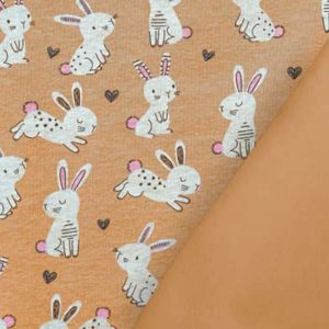 Tissu Jersey Molletonné lapin