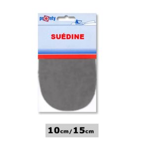 Genouillères thermocollant imitation daim gris