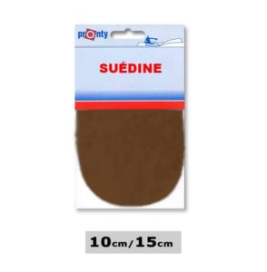 Genouillères thermocollant imitation daim marron