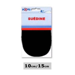 Genouillères thermocollant imitation daim noir