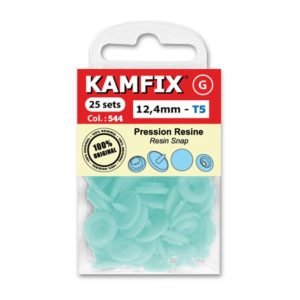 Pressions KAM résine 12.4 mm Bleu Assiya