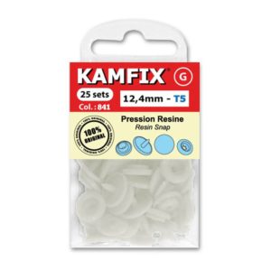 Pressions KAM résine 12.4 mm écru