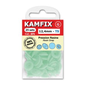 Pressions KAM résine 12.4 mm Vert d'eau