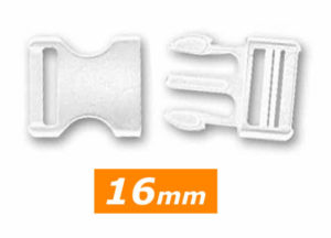 Attache clip 16 mm blanc