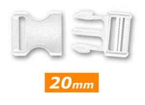 Attache clip 20 mm blanc