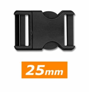 Attache clip 25 mm noir