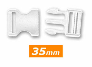 Attache clip 35 mm blanc