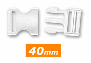 Attache clip 40 mm blanc