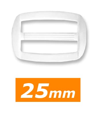 Boucle coulissante 25 mm Blanc