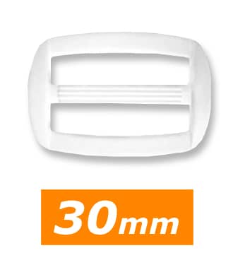 Boucle coulissante 30 mm blanc