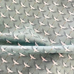 Tissu coton imprimé grue