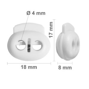 Arrêt cordon plat blanc