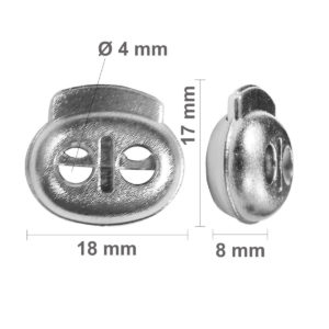 Arrêt cordon plat argent