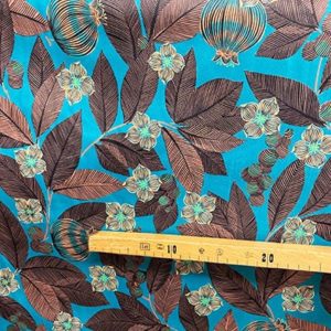 Tissu velours feuilles mètre